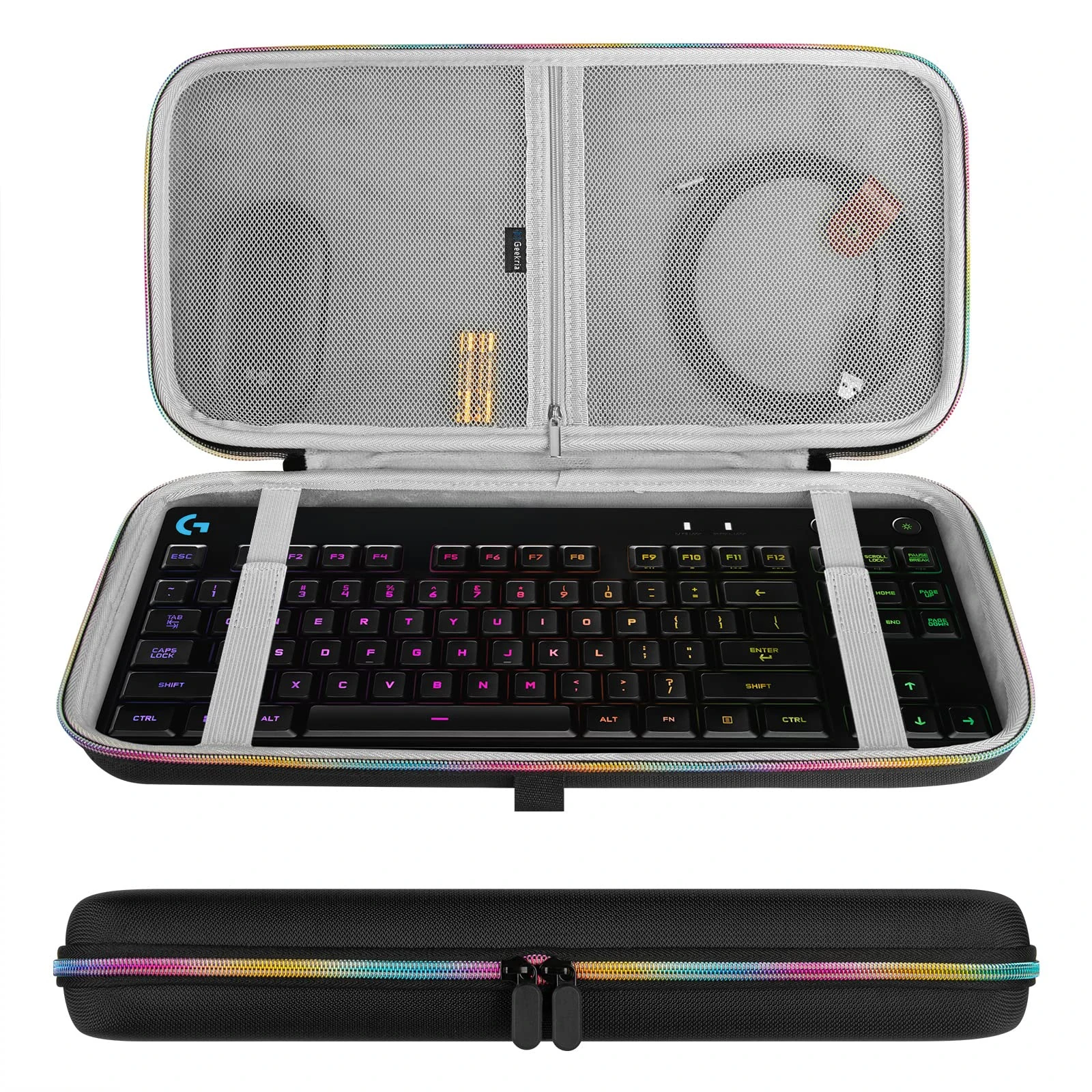 Geekria Tenkeyless TKL Keyboard Case, Hard Shell Travel Bag for 80% 87 Key Computer Mechanical Gaming Keyboard, Compatible with Logitech G Pro, Razer Huntsman Tournament Edition TKL (RGB)