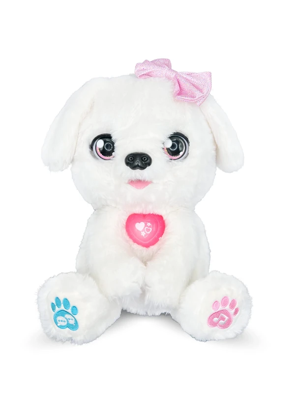 VTech Kosy the Kissing Puppy, Interactive Soft Toy, Plush Toys for Sensory Play, Puppy Cuddle Toy for Role-Play, Over 200 Phrases, Songs, Melodies & Sounds, for Kids 4, 5, 6 Years, English Version