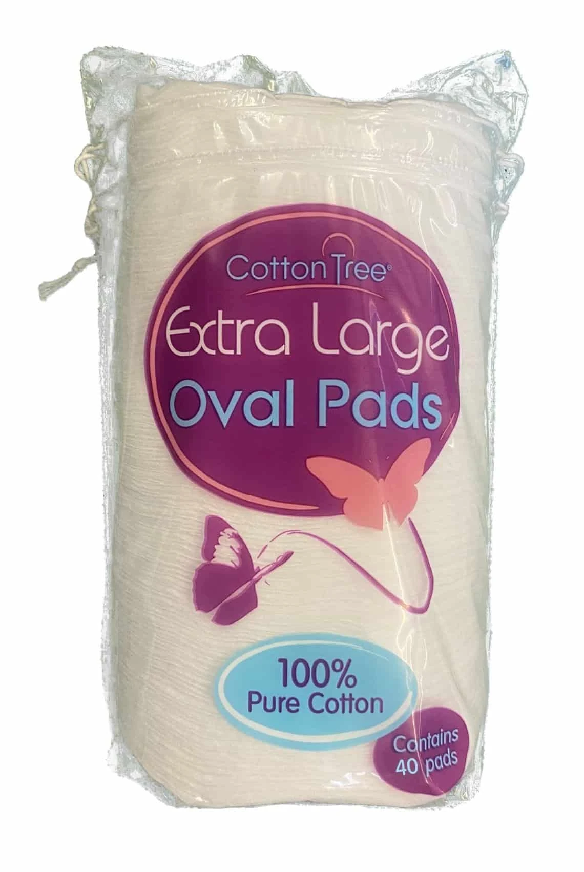Cotton Tree Large Oval Pads | 100% Pure Cotton (40 Pack)