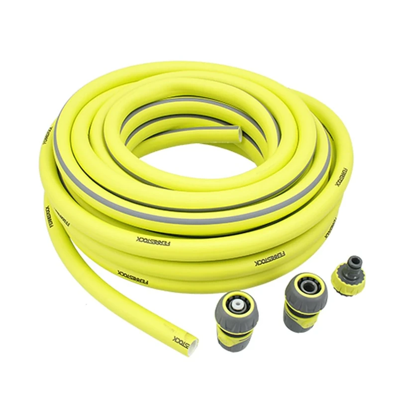 Ferrestock Garden Hose 20 Metres, 5/8 Inch Thick (15.8 mm), Anti-Twist, Flexible PVC with Polyester Reinforcement, 3 Layers, UV-Resistant, Anti-Algae, Includes Accessories