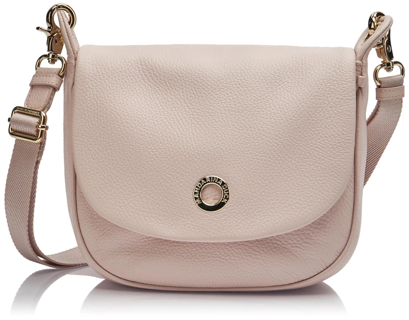 Mandarina Duck Mellow Leather, Women's Shoulder Bag, 22.5 x 20 x 11 cm (L x H x W), Candy Pink, Taglia Unica