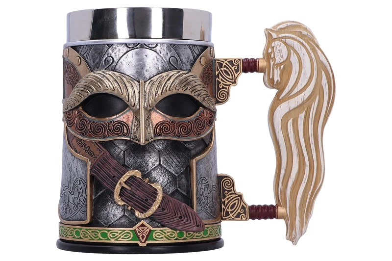 Nemesis Now Lord of The Rings Rohan Tankard 15.5cm, Resin, Officially Licensed Lord of The Rings Merchandise, Rohan Design, Beer Mug, Cast in Finest Resin, Expertly Hand-Painted, Removable Insert