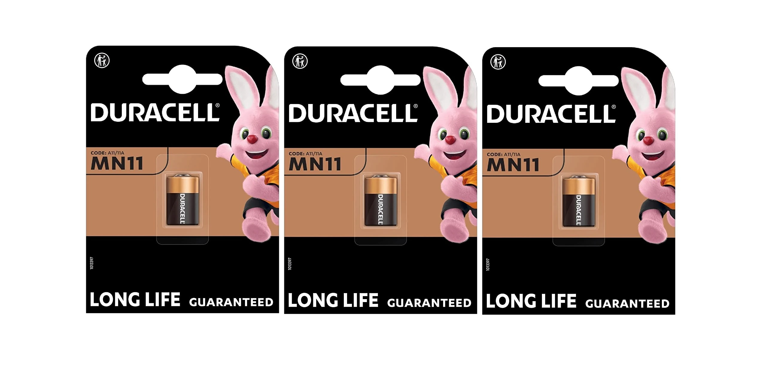 3X Duracell MN11 A11 11A (3 Blister Packs of 1 Battery) 3 Batteries