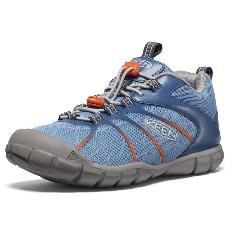 KEEN Unisex-Child Chandler 2 CNX Casual Sneakers, Vintage Indigo/Safety Orange, 7 - Image 1