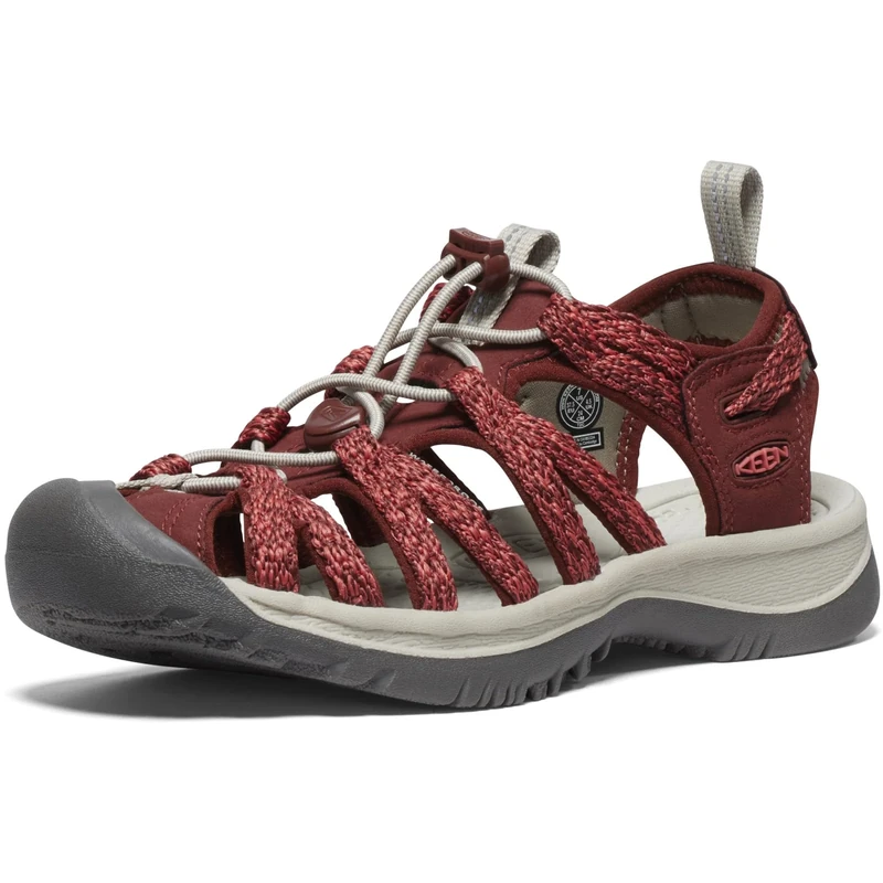 KEEN Women's Whisper Closed Toe Sport Sandals, Cayenne/Fired Brick, 3