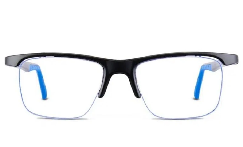 NANO Air Force Unisex Children's Glasses, Satin Black/Blue, 50/17