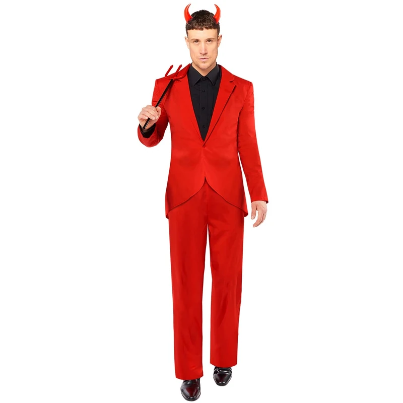 amscan 9917900 Adults Devil Suit Costume Fancy Dress Costume (Chest size: 40")