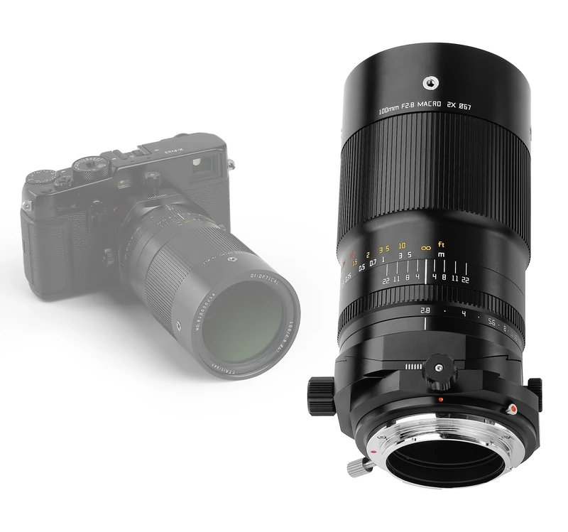 TTArtisan 100mm F2.8 Macro Tilt – Shift Metal Bodied Lens Compatible with Fuji X Mount - Black