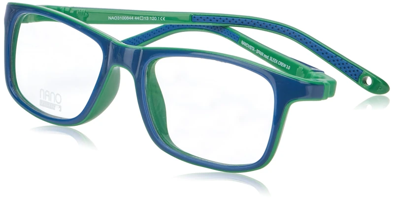 NANO Sleek Crew Glasses, Navy/Green, 44/13 Unisex Children, Navy/Green