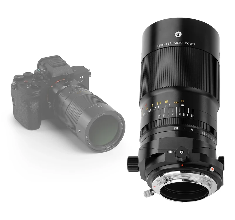 TTArtisan 100mm f2.8 Macro Tilt Lens Metal Bodied Lens Compatible with Sony E Mount - Black