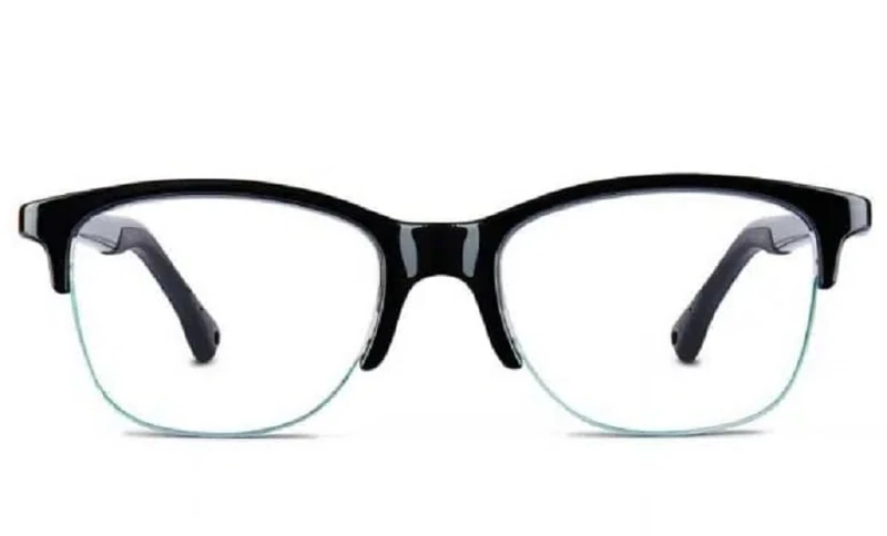 NANO Falcon Unisex Kids Glasses, Crystal Black/Green, 50/18 - Image 1