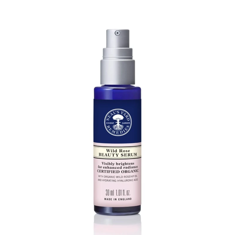 Neal's Yard Remedies Wild Rosehip Beauty Serum, Natural Ingredients for Radiant Dewy Skin, Vegan & Cruelty-Free, 30ml