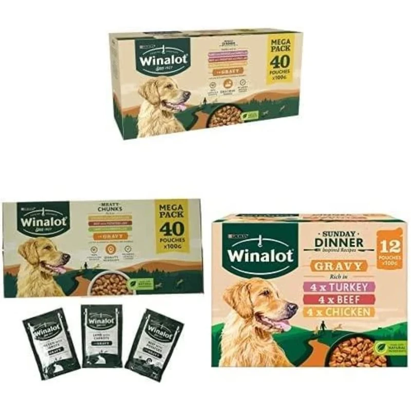 Winalot Mixed in Gravy Wet Dog Food 128x100g- BIG BUNDLE PACK