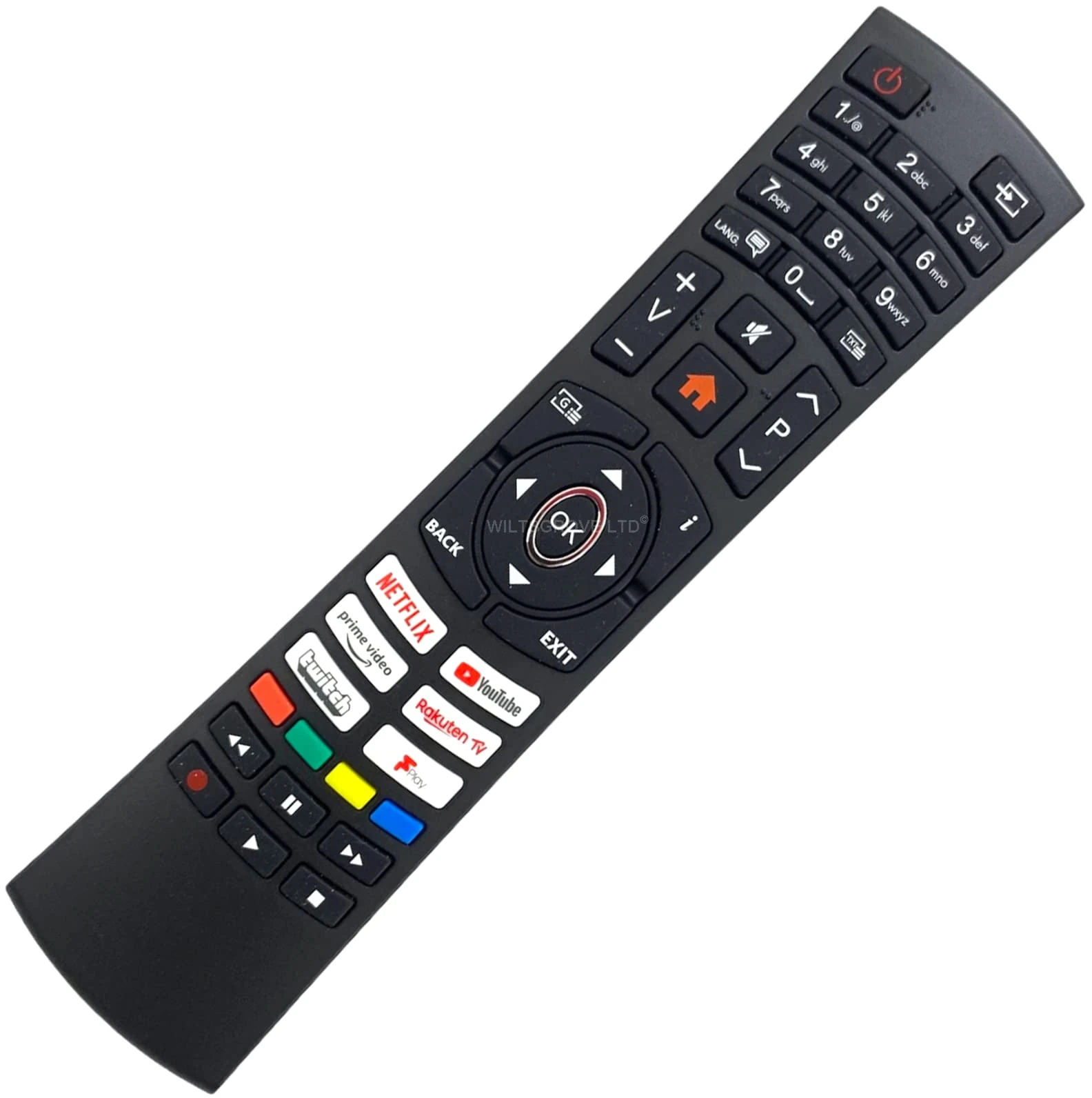 Original Replacement TV Remote Control for Bush RC4591P Compatible with LED QLED Smart TV DLED40FHDS QLED50UHDS QLED55UHDS QLED43UHDS QLED70UHDS ELED32FHDSDVD QLED65UHDS