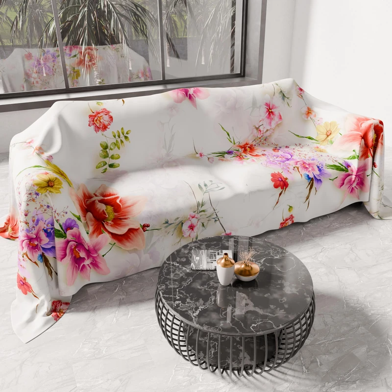 PETTI Artigiani Italiani - Spring Summer Double Bedspread, Light Double Blanket, Bed Sheet, Spring White 100% Made in Italy