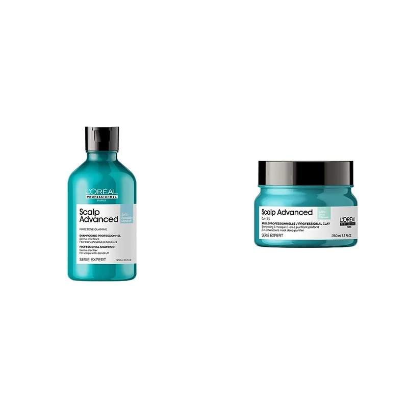 L'Oréal Professionnel Serié Expert Scalp Advanced Anti-Dandruff Shampoo & Mask Routine For Oily Dandruff Hair