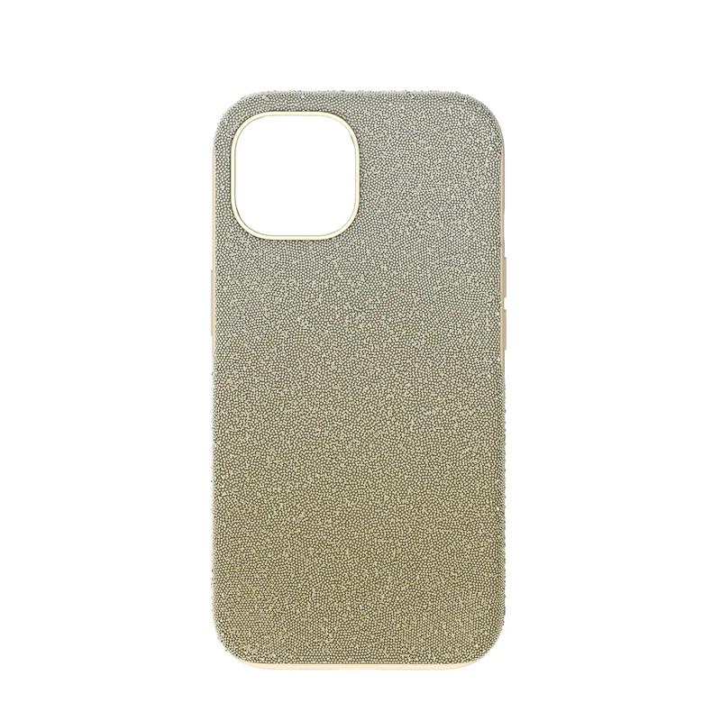 Swarovski High iPhone 15, Encrusted with Sparkling Gold Crystals, Compatible with the iPhone 15, from the Swarovski High Collection