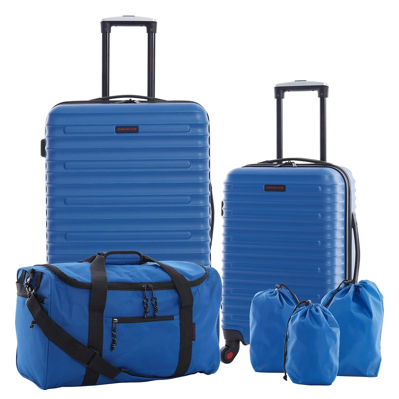 Travelers Club Orion 6-Piece Luggage and Travel Accessories Set, Blue