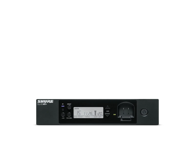 Shure GLXD14R+ Dual Band Pro Digital Wireless System - Perfect for Guitar and Bass - 12-Hour Battery Life, 100 ft Range | Includes 1/4" Jack Instrument Cable & Single Channel Rack Mount Receiver