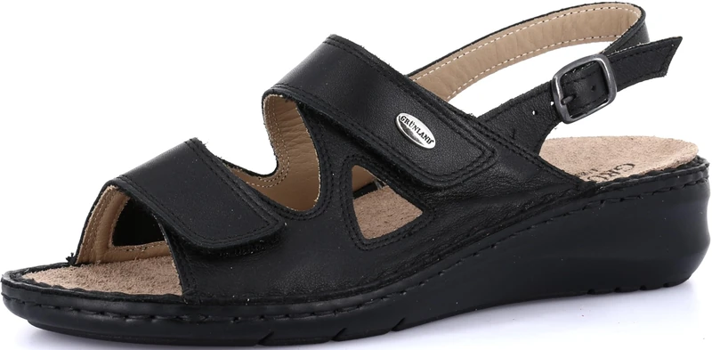 GRUNLAND-DAMI comfort sandal with double straps, removable cork and leather insole, Conforma sole and hand-stitched seams