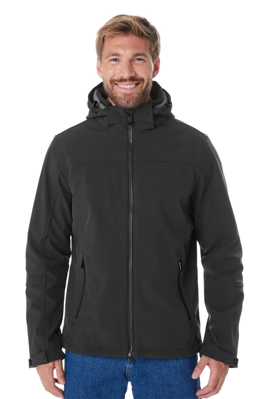 Killtec Men's Softshell Jacket with Removable Hood Water-Repellent Windproof