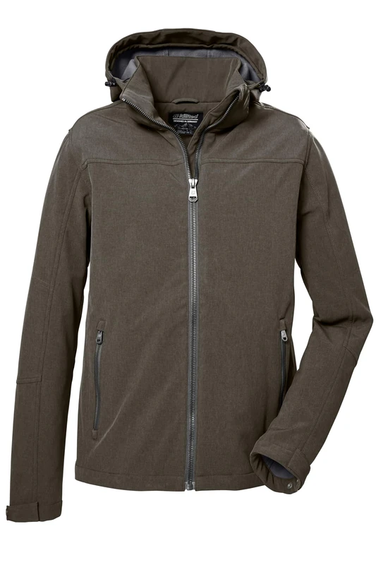 Killtec Men's Softshell Outdoor Jacket with Removable Hood