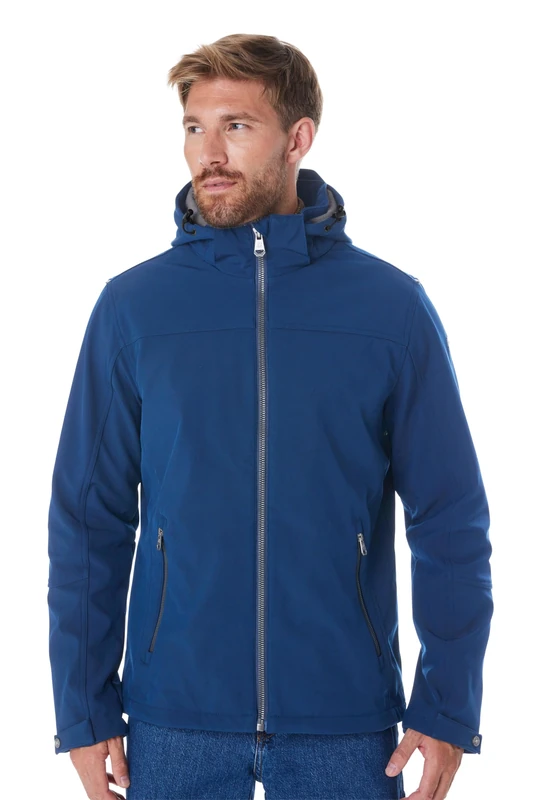 Killtec Men's Herren Softshelljacke Softshell Outdoor Jacket with Zip-Off Hood, 00811-Dark Blue, XL