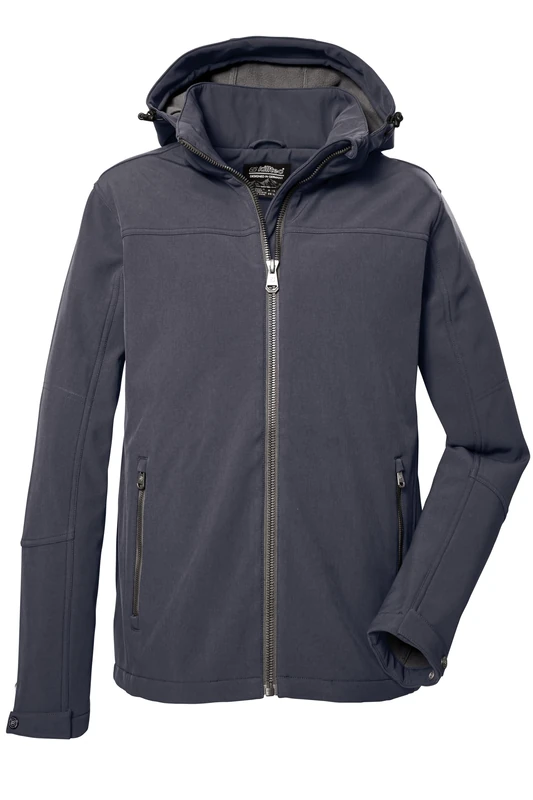 Killtec Men's Softshell Jacket with Removable Hood Water-Repellent Windproof