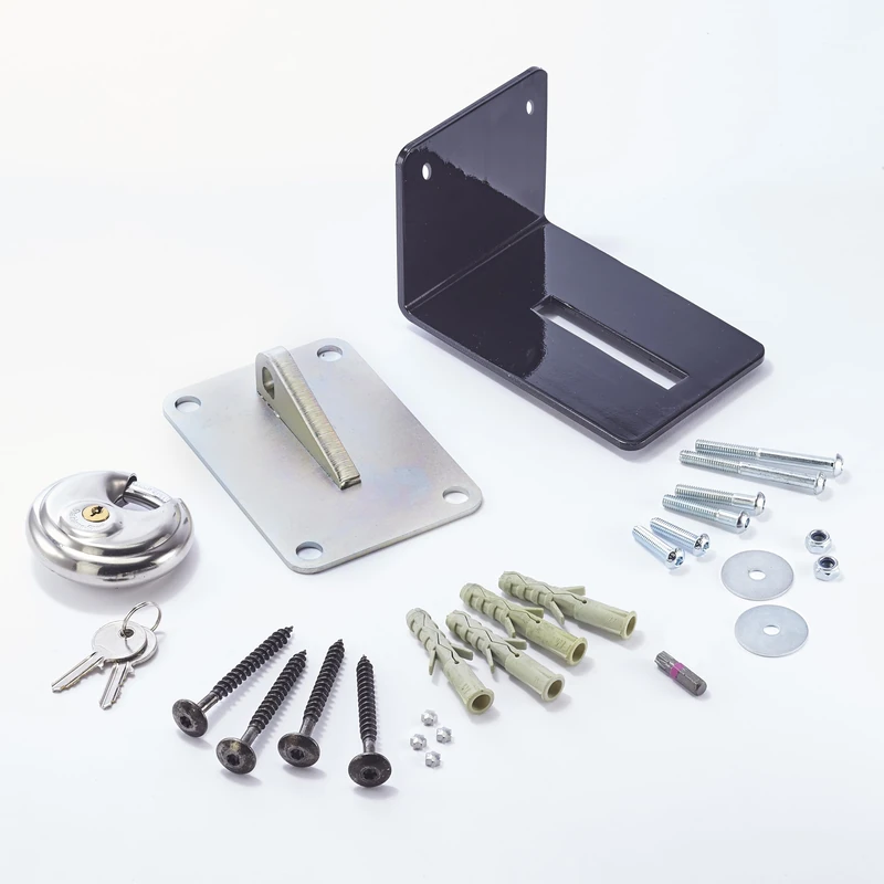 Mottez A082QECO Antivol Porte de Garage Eco Door Lock, Black