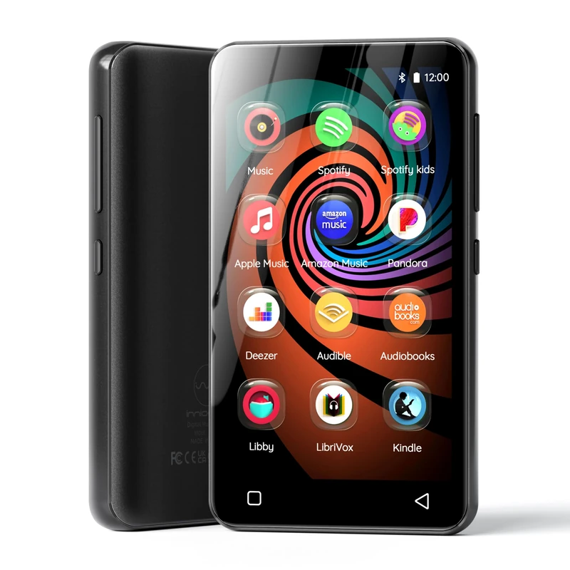 160GB innioasis MP3 Player with Bluetooth and WiFi, Android Music Player with Spotify,Amazon Music,Pandora,APP Store, 4" Full Touch Screen MP3 Player with Audible,Libby, AudiobookGrey)