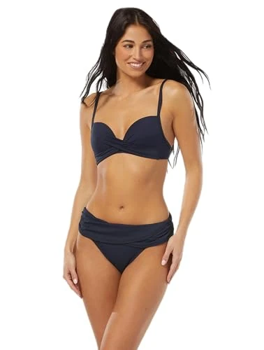 Vince Camuto Women's Draped Bikini Top, Midnight, S