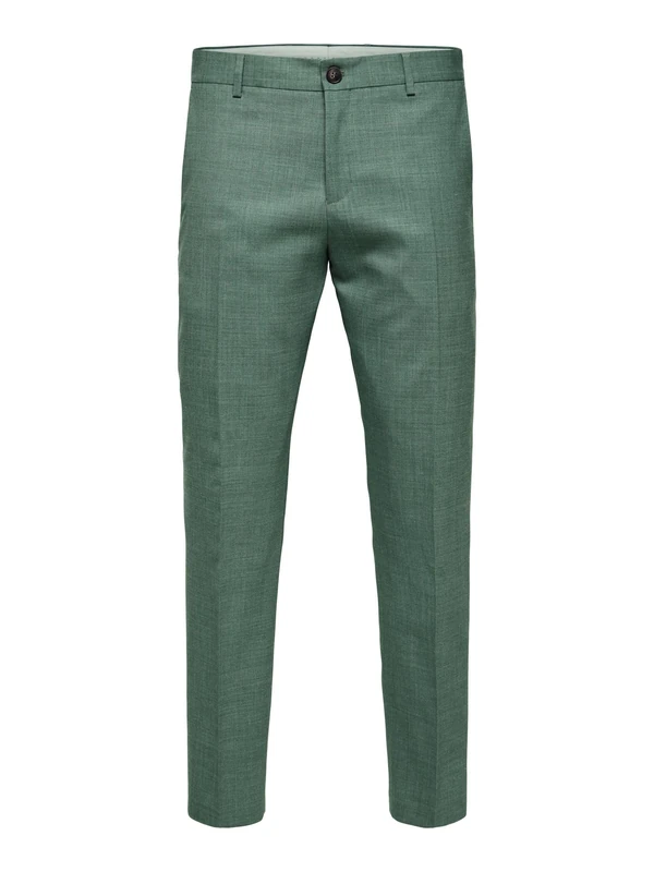 SELECTED HOMME Male Slim Fit Suit Trousers, Light Green (Light Green Blend), 36