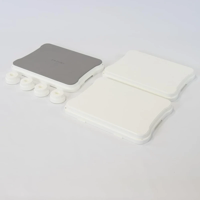 NRS Healthcare Nuvo Height Adjustable Bath Steps with Pillars and Anti-Slip Top - White