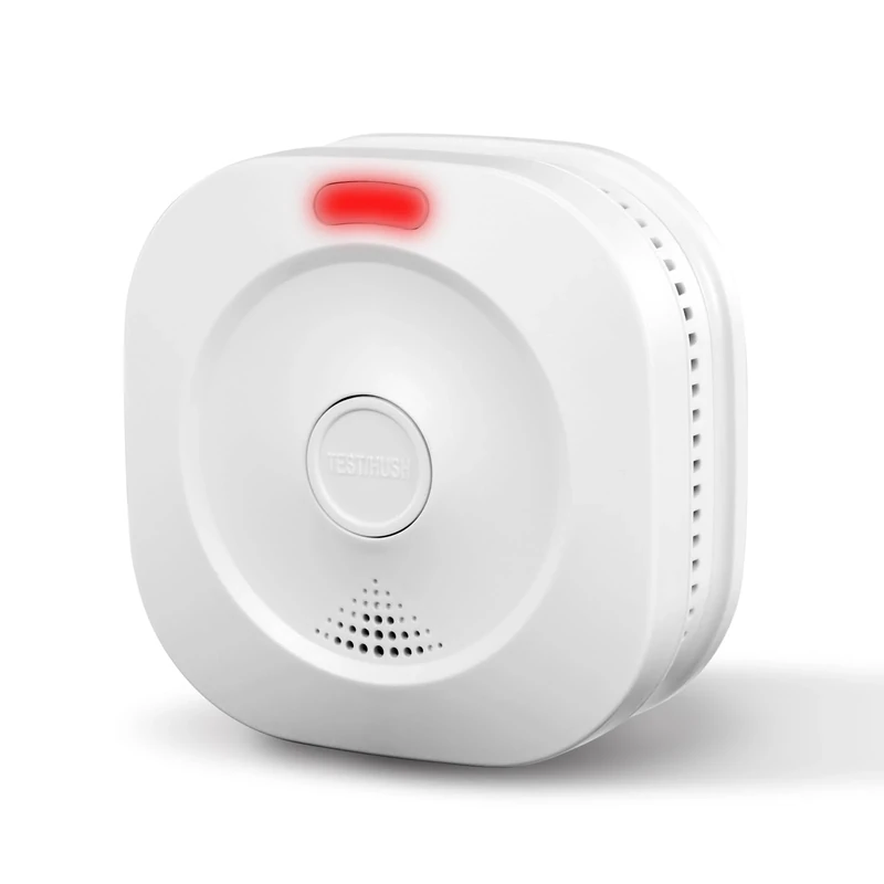 ZYTA Smoke Alarm for Home,10-Year Battery Fire Alarm, LED Indicator,Big Test/Silence Button,Smoke Detector Conforms to EN 14604 Standard, 1956(1 Pack)