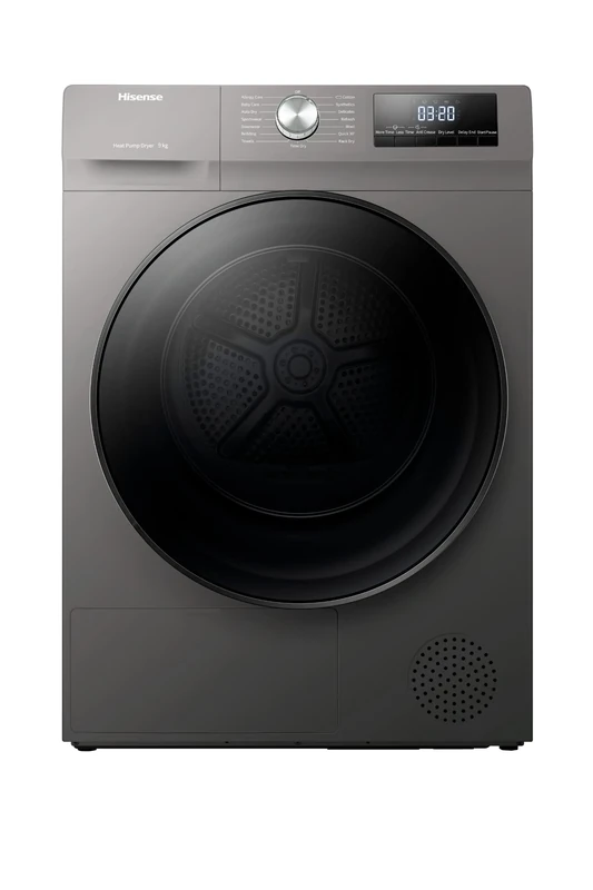 Hisense 3 Series DHQA902UT 9Kg Heat Pump Tumble Dryer - Titanium - A++ Rated