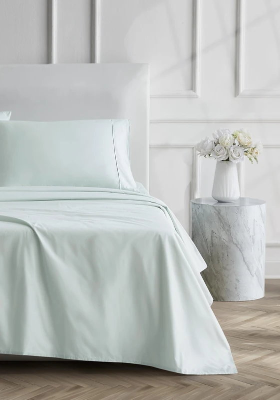 Linen Closet Ultimate Percale Sea Green King Set Sheet 4 Piece Set