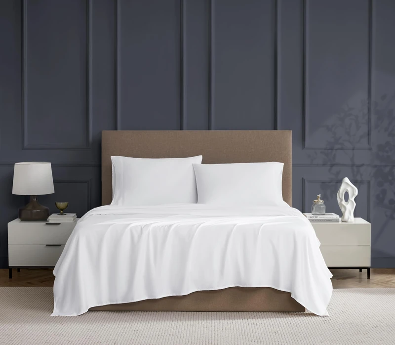 Linen Closet Performance White King Set Sheet 4 Piece Set