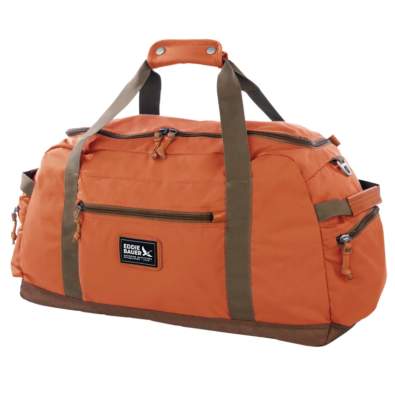 Eddie Bauer Bygone 45L Midsize Duffel Made from Rugged Polyester/Nylon with U-Shaped Main Compartment, Terracotta, One Size, Terracotta, One Size