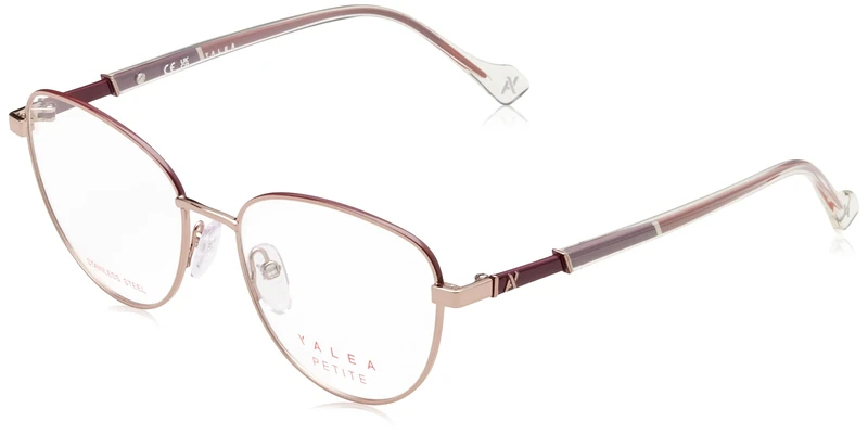 Yalea Women's Eyewear, Shiny Red Gold W/Bordeaux Parts, 54/17/135