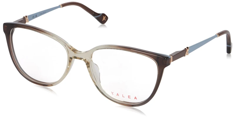 Yalea Women's Eyewear, Light Brown Grad.dark Brown, 53/17/135