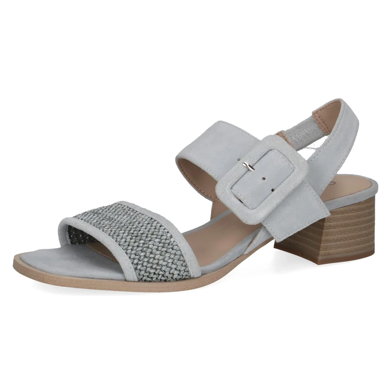 CAPRICE Women's Heeled Sandals with Buckle with Straps, Blue (Lt.Blue Comb), 6.5 UK