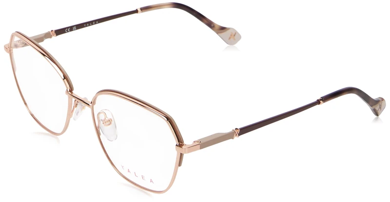 Yalea Women's Eyewear, Shiny Copper Gold With Coloured Parts, 54/17/135