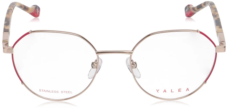 Yalea Women's Eyewear, Shiny Red Gold W/Coloured Parts, 53/18/135