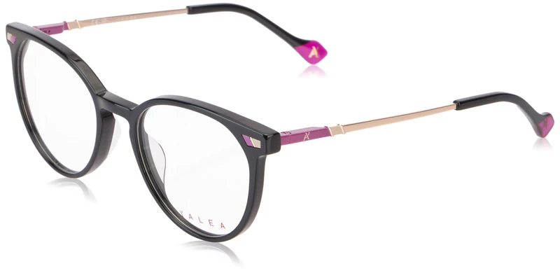 Yalea Women's Eyewear, shiny black, 51/19/135