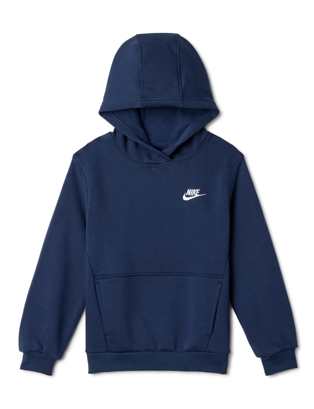 NIKE FD3000-410 K NSW CLUB FLC HDY LBR Sweatshirt Unisex MIDNIGHT NAVY/WHITE Size XL