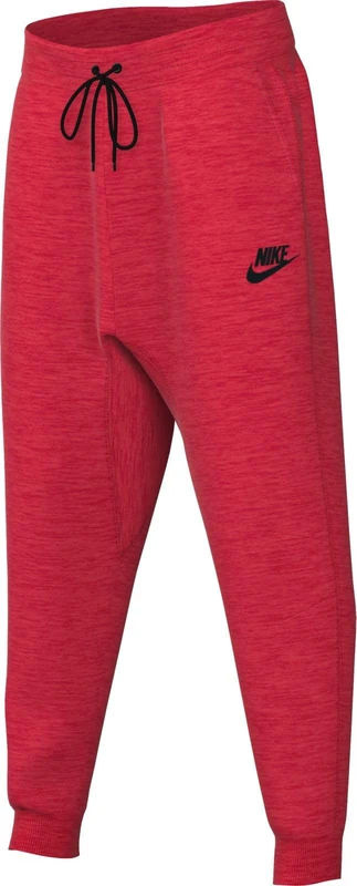 NIKE FD3287-672 B NSW TECH FLC PANT Pants Boy's LT UNIV RED HTR/BLACK/BLACK Size S