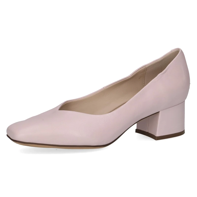 CAPRICE Women Pumps Leather Low Heel, Pink (Lt.Purple Perl), 3.5 UK - Image 1