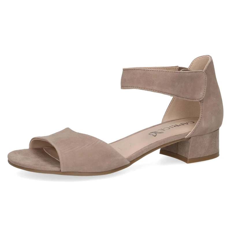 CAPRICE Women Sandals with Heel Leather Straps, Brown (Mud Suede), 7 UK - Image 1