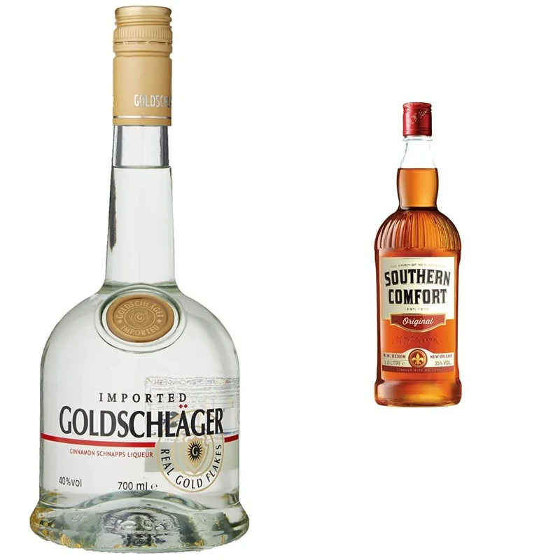 Goldschlager Cinnamon Schnapps Liqueur, 70 cl & Southern Comfort Original 1L (ABV 35%)