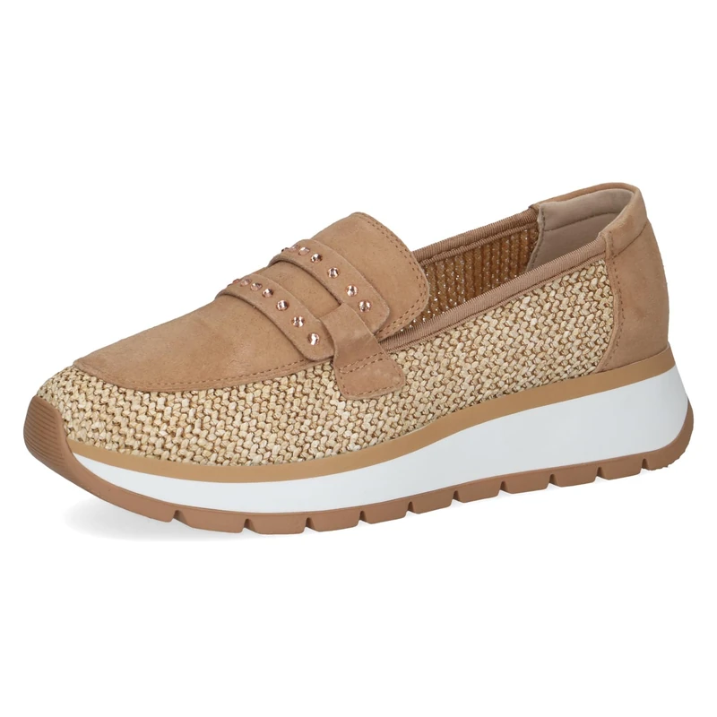 CAPRICE Women's Slip-ons Flat Elegant, Beige (Beige Comb), 6 UK